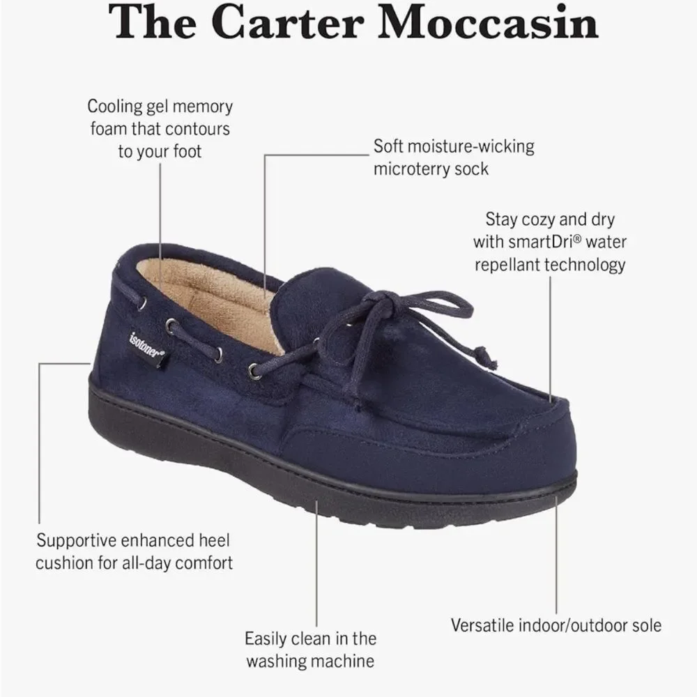 isotoner Men's Carter Boater Moc Slipper